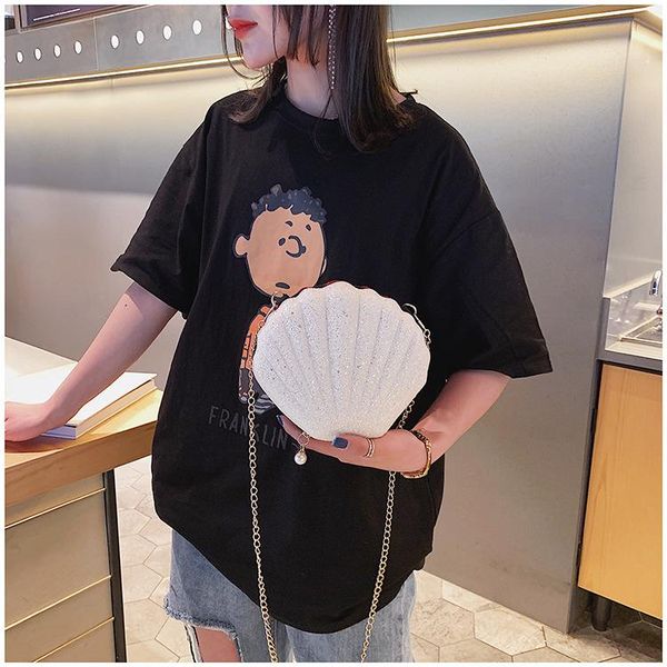 

женщины смазливого мешка shell форма телефон деньги мешок цепь мешок способ повелительницы sequine малого плеча школьницы симпатичный crossb