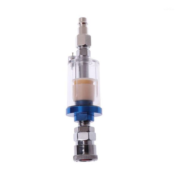 

1/4" mini oil water separator air filter for pneumatic compressor spray paint gun tool pressure quick connector1