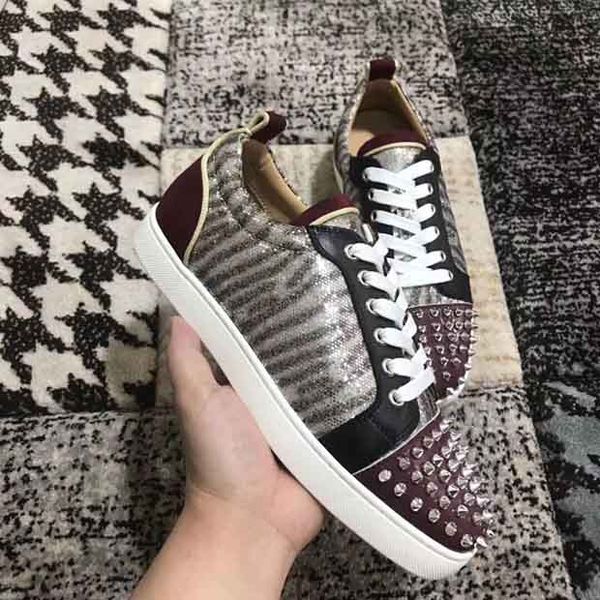 

новое качество sports street style red bottom low top кроссовки мужские шипы юниор кроссовки обувь 2 способа вскользь тренеров оптовой, Black