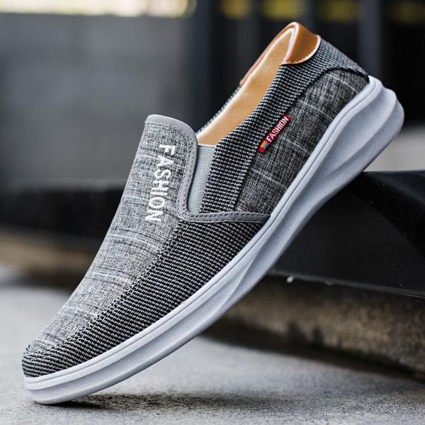 

new mens comfortable breathable casual canvas driving non-slip shoes casual sneaker hard-wearing men's shoes zapatos de hombre, Black