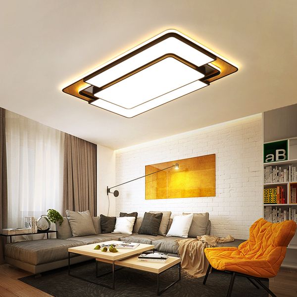 

2021 new square/rectangle for living bed room lights home dec ac85-265v modern led ceiling chandelier lamp fixtures y1lh
