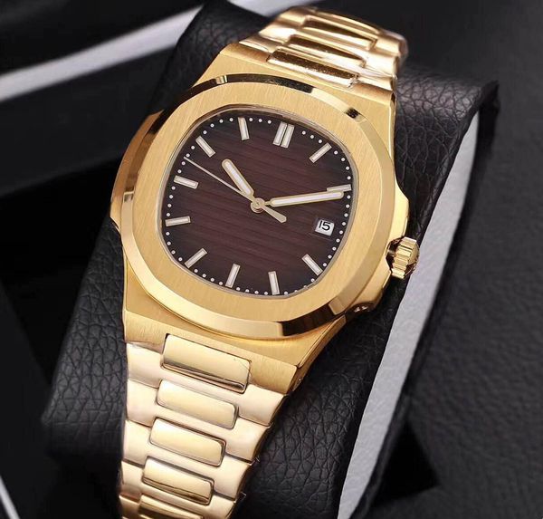 

2021 new automatic machinery 40mm watch no battery watch model sapphire glass watches stainless steel watch, Slivery;brown