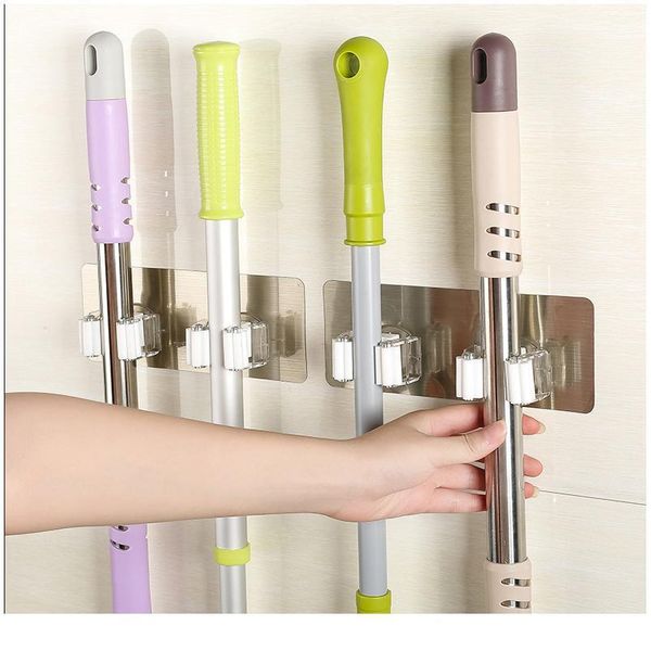 

wall mounted mop organizer holder brush broom hanger storage rack kitchen tool wall housekeeper accessory hanging pi bbyilc