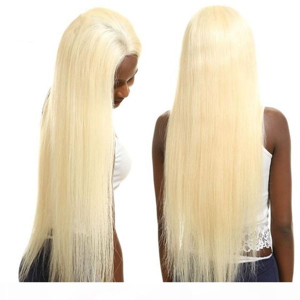 

straight colored 613 human hair wigs for black women inch pre plucked lace front wig full