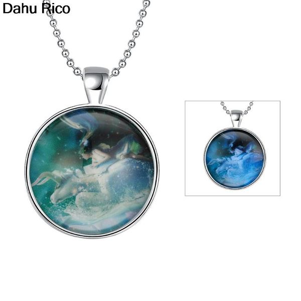 

pendant necklaces taurus constellation orecchini pendenti sautoirs glass transparent silver color s dahu rico