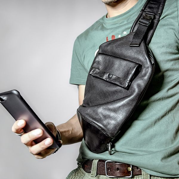 

aetoo waist bag, leather men's chest bag 2022