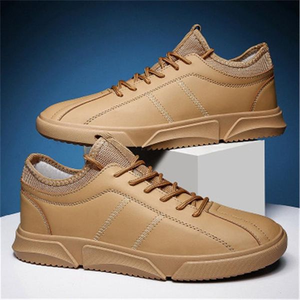 

spring autumn men fashion solid color casual shoes male lace-up flat shoes comfortable youth trend white outdoor sneakers, Black