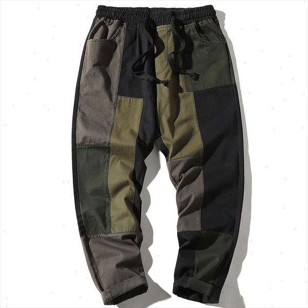 

streetwear mens multi pockets cargo harem pants hip hop casual male track pants joggers trousers 2020 harajuku men, Black
