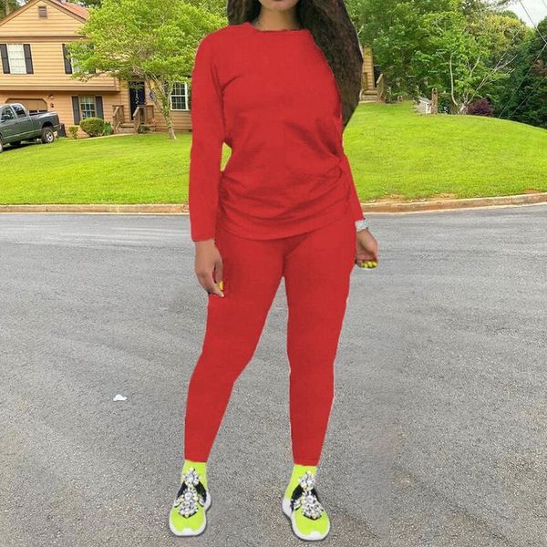 

two pieces fashion women ladies neck long sleeve t-shirt high waist loose causal pants rompers trousers1, Black;white