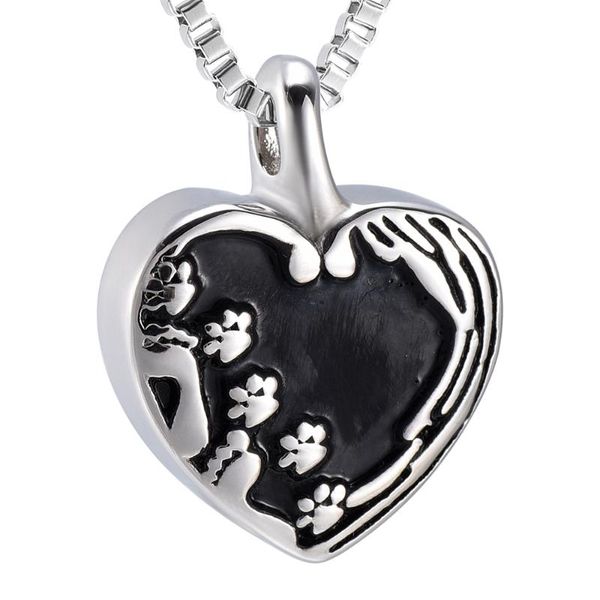 

baby in my heart pendant cremation urn jewelry for men pet memorial necklace for ashes stainless steel keepsake heart necklace, Silver