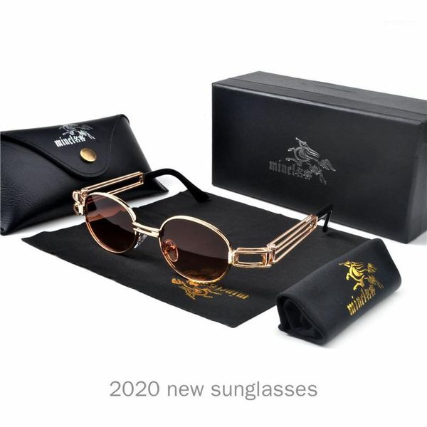 

fashion metal punk sunglasses women men hip-hop vintage small frame sun glasses male goggles uv400 ladies nx1, White;black