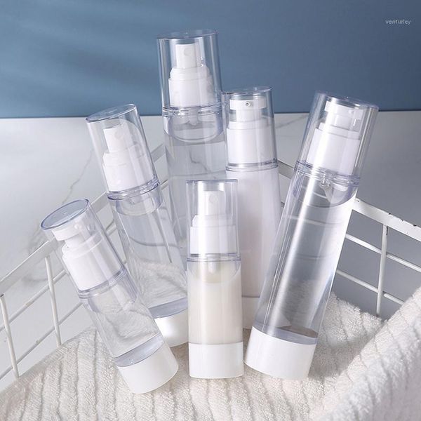 

storage bottles & jars 10pcs/pack refillable plastic bottle for travel/trip essential milk cream lotion serum toner water vacuum spray pump