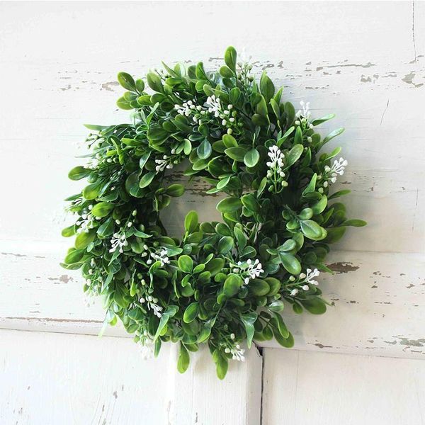

decorative flowers & wreaths 30cm simulation green grass ring wedding supplies props door decoration wall pendant window shooting props1