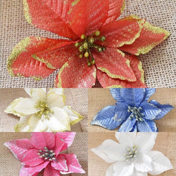 

tiyl0 christmas 13cm three christmas gold powder tree decoration flowers nuoqi flowers artificial layer flower artificial flower decoration