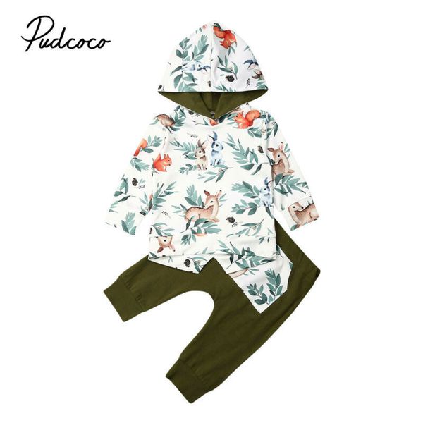 

girls clothes 2020 spring kids clothes flroal pattern long sleeve hooded +leggings pants outfit children girls tracksuits 1021, White