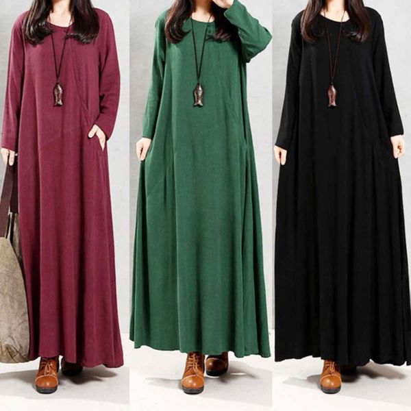 

women's quick cottlinen tong long sleeve dress d003, Black;gray