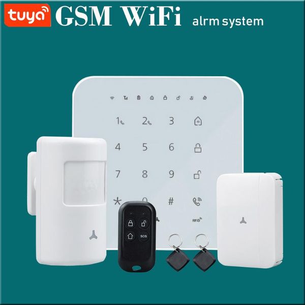 

wifi gsm home security smart alarm system burglar optional kit tuya smart life app can with alexa compatible with tuya ip camrea