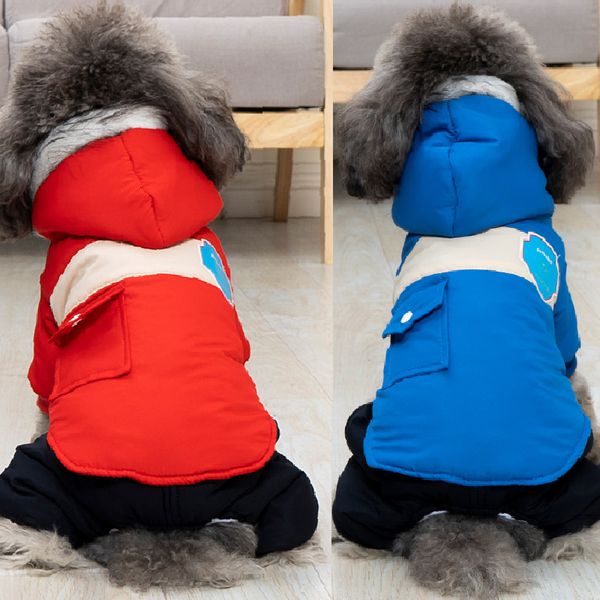 

autumn and winter dog clothes teddy be bear down cotton clothing thick plus velvet warm small dog cross-border one generation