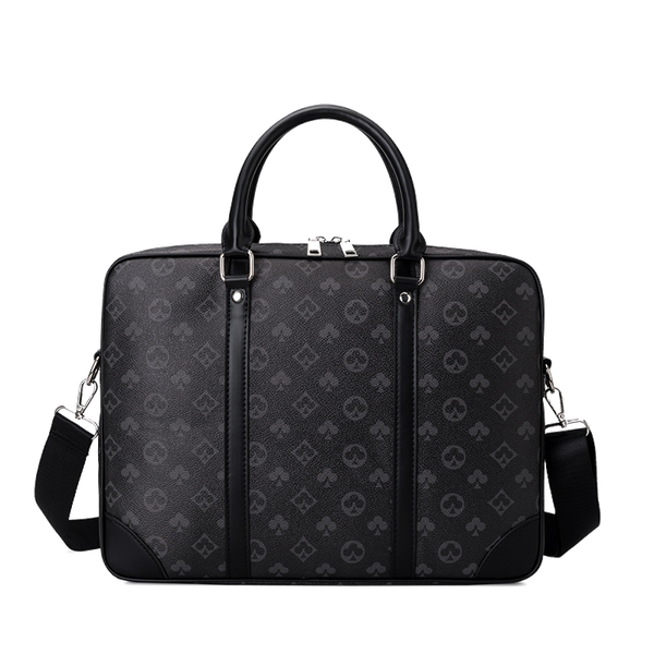 

briefcases fashion designer 14 inch lapbriefcase business handbag for men large capacity men's leather shoulder bag 361