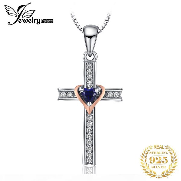 

created blue sapphire pendant necklace 925 sterling silver gemstones choker statement necklace women without chain