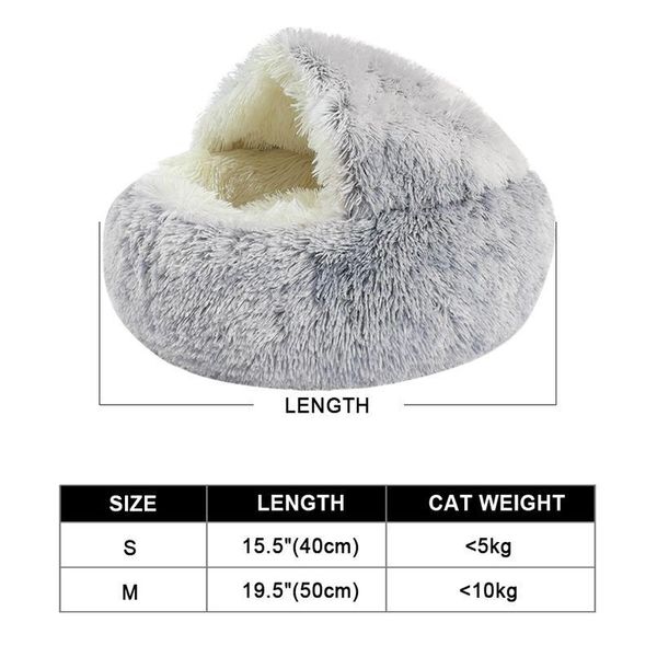 

warm cat bed long plush winter dog cat house cats sleeping bag nest kennel 2 in 1 pet bed cushion sqcjhm