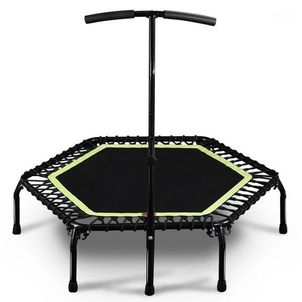 

accessories 45 inch indoor silent mini trampoline with adjustable handle home fitness gym the -quiet rebounder trainer1