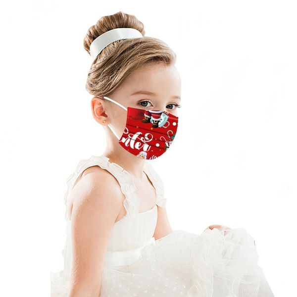 

3ply 50pc children disposable christmas face mask ear loop non-woven meltblown mascherine maskforface masques mascarillas