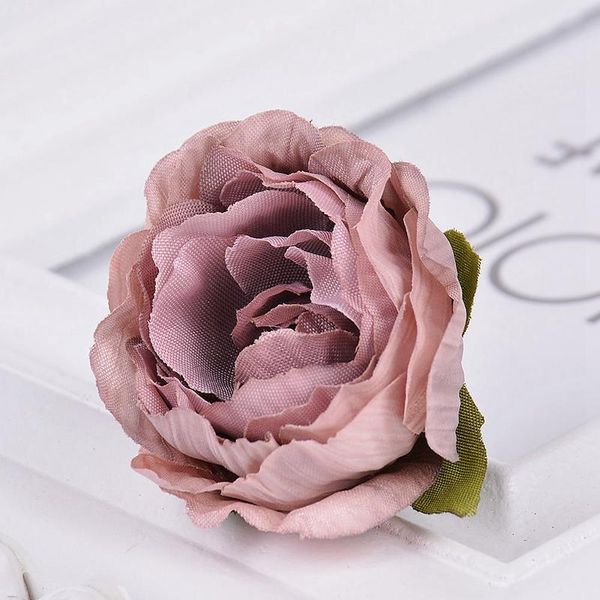 

5pcs/lot 5cm silk rose artificial flowers diy handmade wreath gift scrapbook for wedding home decoration accessories flo jllppb