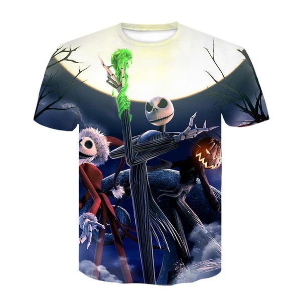 

new arrival jack skellington and sally graphic the nightmare before christmas cosplay 3d print shirts anime comics anime men clothing