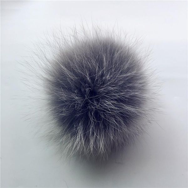 

really natural animal hairball wholesale hat ball pom pom diy colorful large fox fur hair ball knitting hats pompom with buckle sqcnjt, Black;white