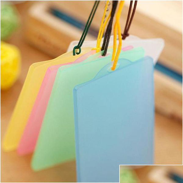 

5pcs fasion waterproof pvc card holder credit student transparent id cards passport business bank card car jllrpk dh_garden