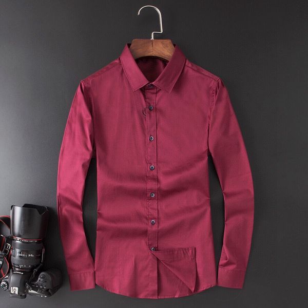 

2021 new spring and autumn 2020 new t shirts mens twill long sleeve thickened shirt new fashion men's long sleeve shirt business shirt, White;black