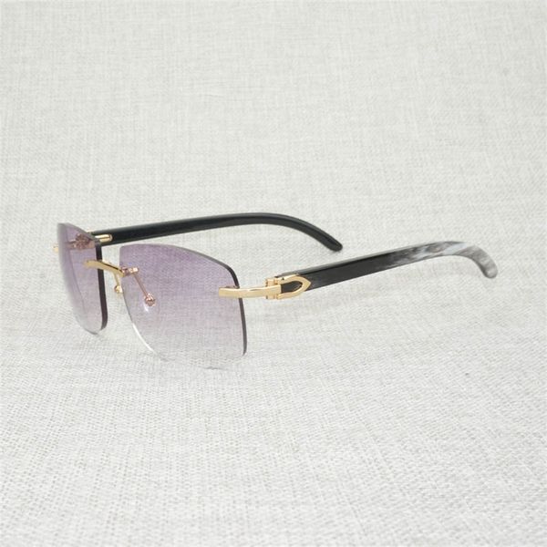 

vintage black white buffalo horn oversize sunglasses men natural wood shades rimless eyewear for driving outdoor oculos gafas factory wholes, White;black