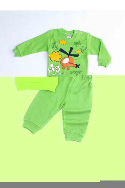 

green baby boy 2 li suit, White