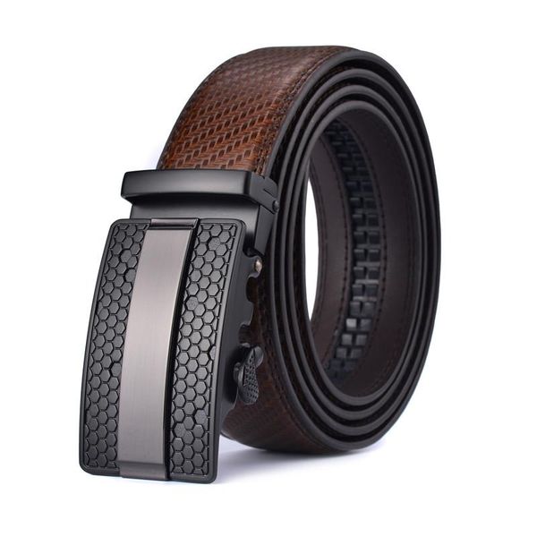 

2020 new автоматическая пряжка мода мужчины кожаный ремень бизнес gentleman кожа waistband дизайн западный ремень пояс pk3000, Black;brown