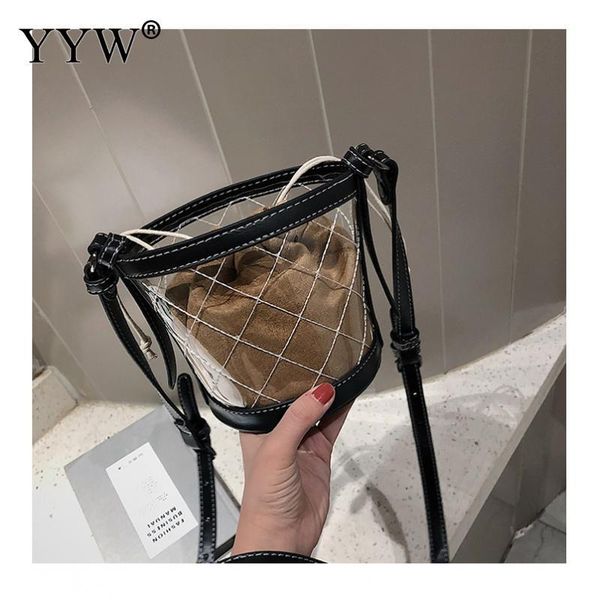 

women shoulder bag fashion laser transparent crossbody bags messenger shoulder bucket beach bag 2020 new design bags