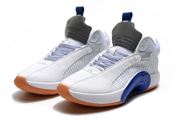 

j35 xxxv sisterhood white black hyper royal gum medium brown men basketball shoes sport sneaker fragment x 35s jumpman mens sport trainer, White;red