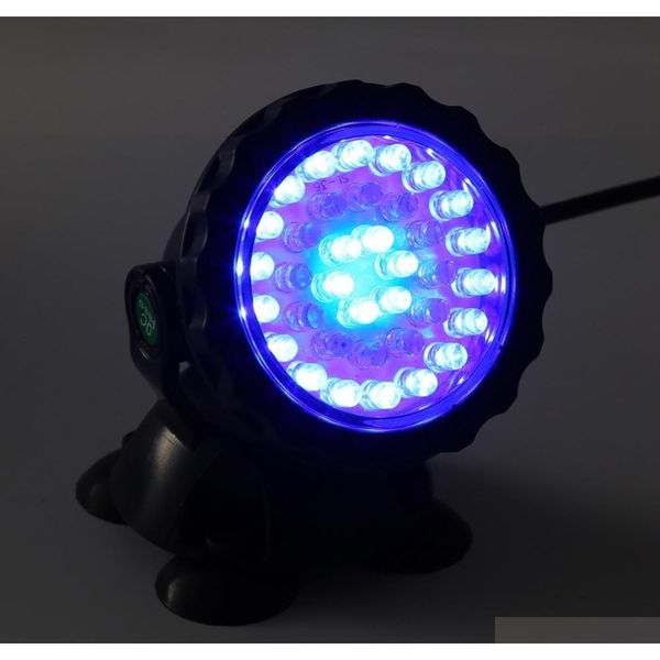 

36 led rgb color underwater submersible spot light fish tank aquarium landscape waterproof for pool fountains pond garden lamp 16wu5