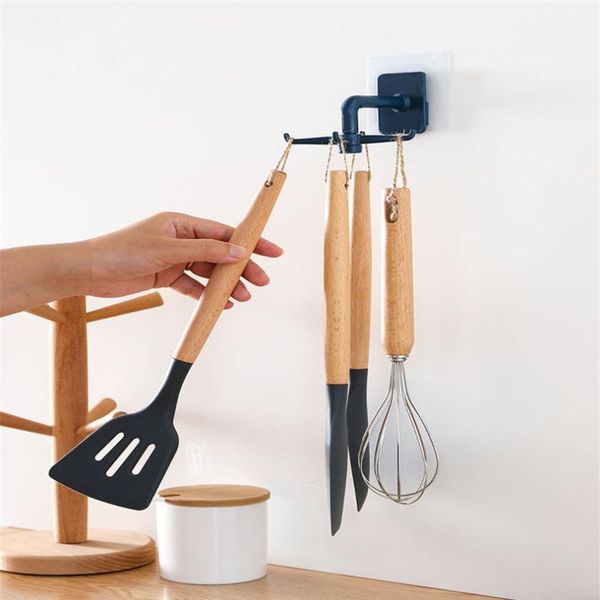 

360 degree rotating bathroom rack kitchen hook accessories kitchen storage rack household storage accessories supplies1