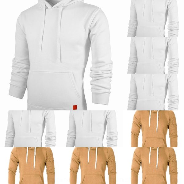 

new solid color outdoor fitness sportswear casual fashion pullover hooded men's sweater in autumn and pullover sportswearsportswear spo, Black