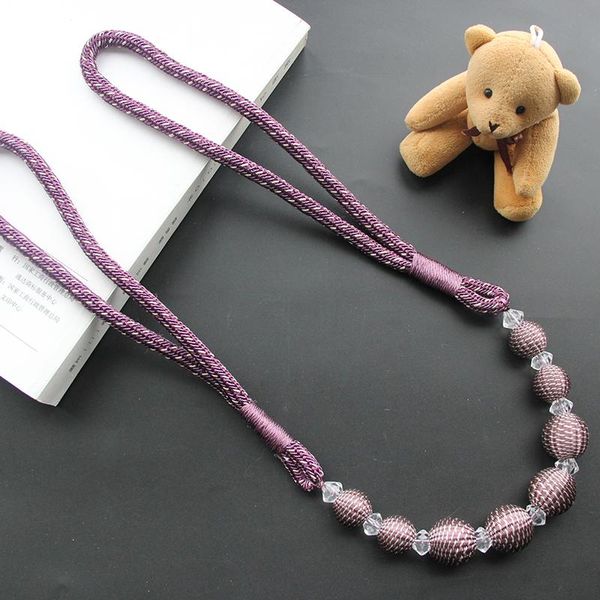 

1pc pearl curtain tieback home decorative accessory multicolour bead curtains holdback buckle rope tie back curtain holder strap h jllklg