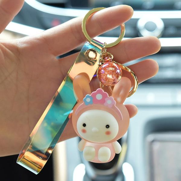 

keychains lovely cute candy color light flash keychain keyring women girls bag car backpack friend gift wholesale, Silver