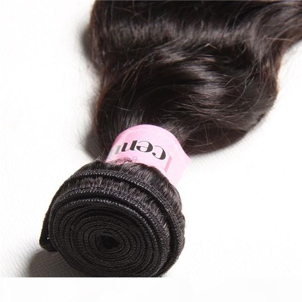 

4 pcs pack tkwig virgin hair unprocessed natural wave human hair human hair glueless lace front, Black;brown