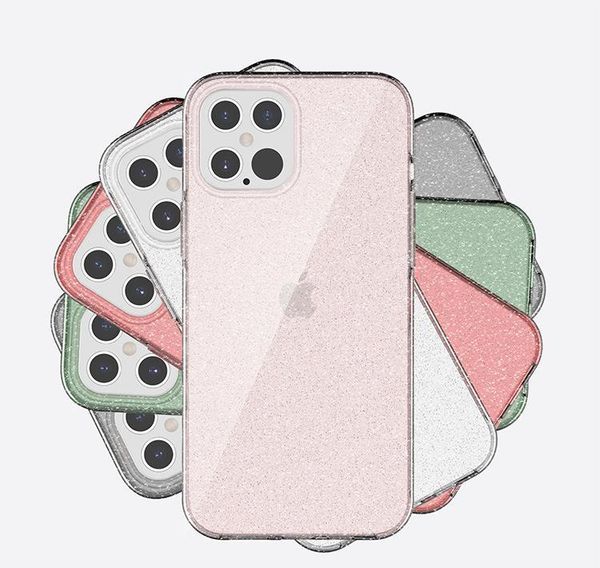 

ultra thin glittering sequins military shockproof cusion tpu cover case for iph qylriw qpseller