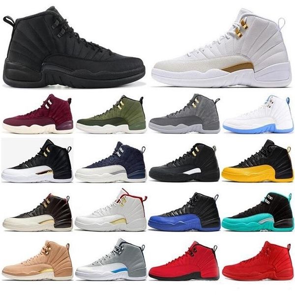 

new friday gym red mens basketball shoes 12 12s xii michigan navy bulls flu game unc taxi french blue trainers sports us7-12