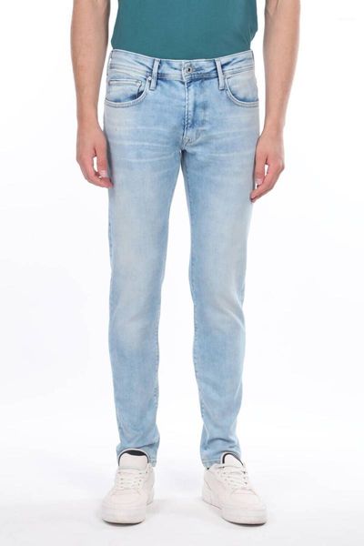 

pipe bell-bottomed men jean pants1, Blue