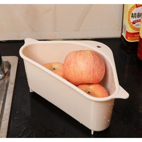 

kitchen storage rack drain basket with suction cup for sink corner pp plastic sponge brush cloth strainer baske jllksh xmhyard