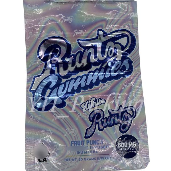 2021 2020 White Runtz Bag Edible Mylar Packaging Bags Edibles Ether