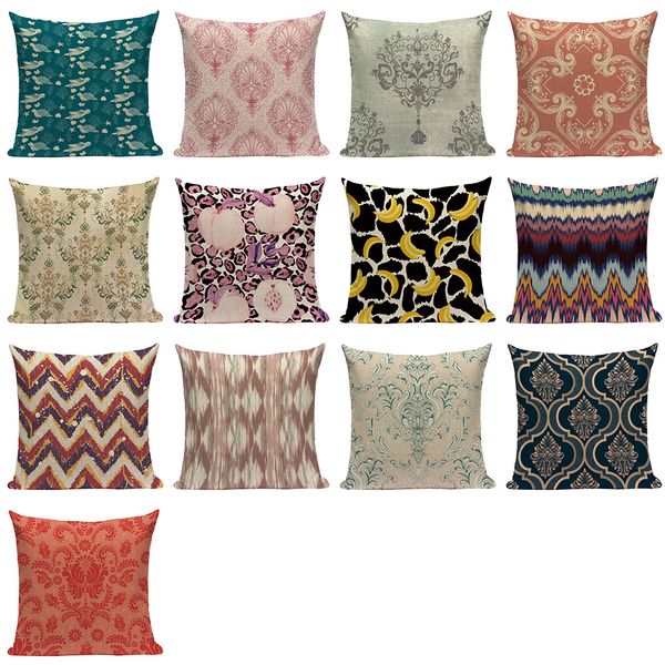 

abstract retro decorative pillows case for sofa stripe floral fashion flower cushion cover pillows for decor case on the pillow