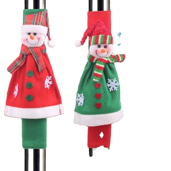 

snowman refrigerator door handle covers kitchen appliance handles decor protector christmas decoration